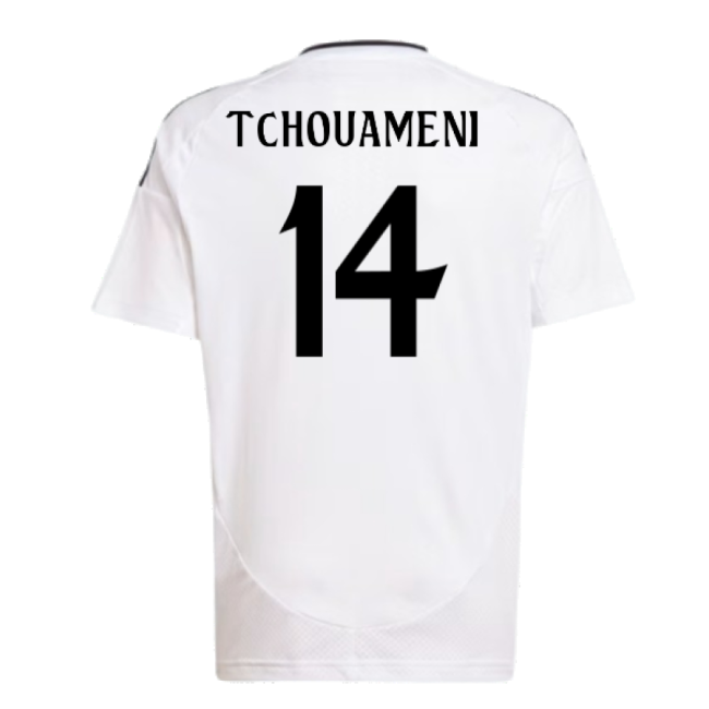 2024-2025 Real Madrid Home Shirt (Kids) (Tchouameni 14)-Vantage Point Soccer