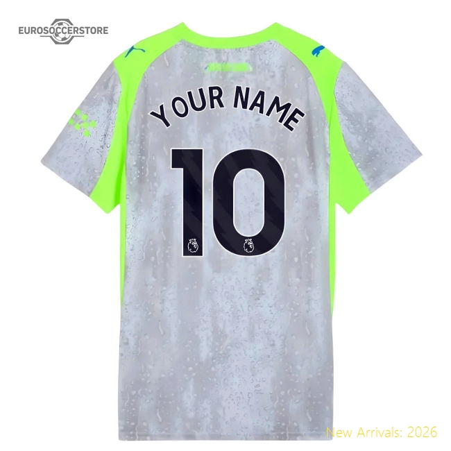 2025-2026 Man City Third Shirt (Womens) (Your Name)-Vantage Point Soccer