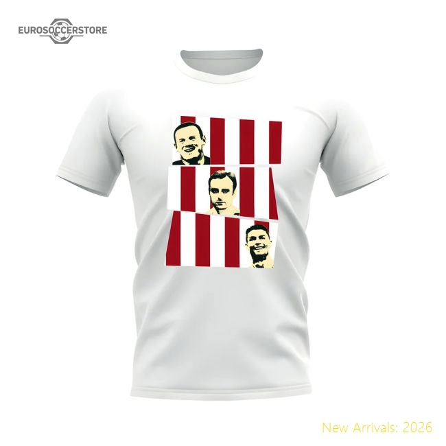 Rooney Berbatov Ronaldo Manchester United Trio T-Shirt (White)-Vantage Point Soccer