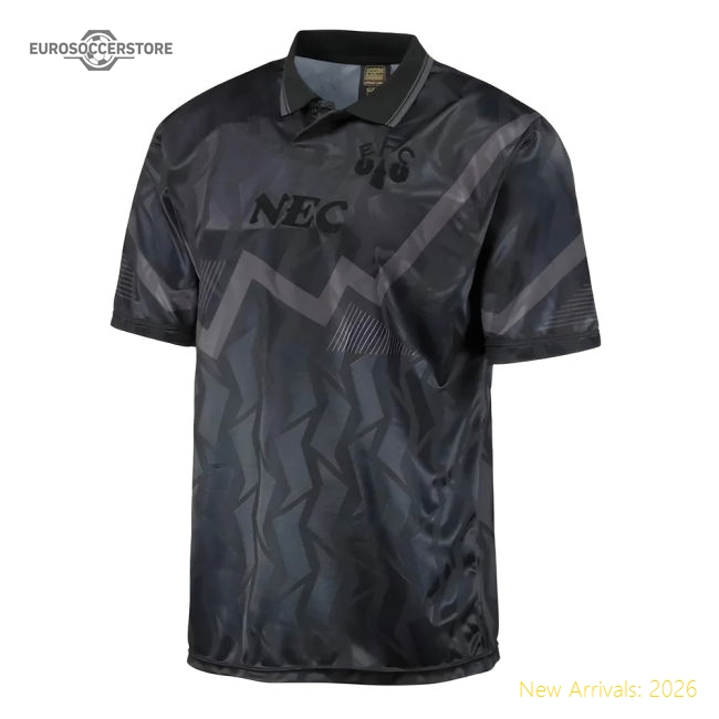 Everton 1990 Black Out Retro Football Shirt-Vantage Point Soccer