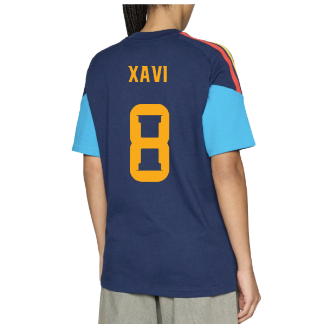2026-2027 Spain Training Tee (Night Indigo) (Xavi 8)-Vantage Point Soccer