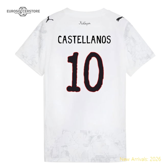 2025-2026 KIDSUPER x Manchester City CWC Shirt (White) - Womens (Castellanos 10)-Vantage Point Soccer