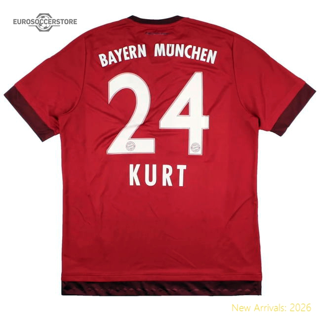 Bayern Munich 2015-16 Home Shirt (L) Kurt #24 (Very Good)-Vantage Point Soccer