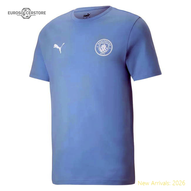 2025-2026 Man City FtblESS Tee (White) - Kids-Vantage Point Soccer