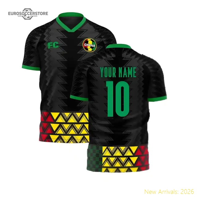 Ghana 2022-2023 Away Concept Football Kit (Fans Culture) (Your Name)-Vantage Point Soccer