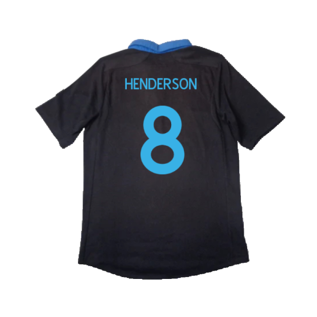 England 2011-12 Away Shirt ((Excellent) L) (HENDERSON 8)-Vantage Point Soccer