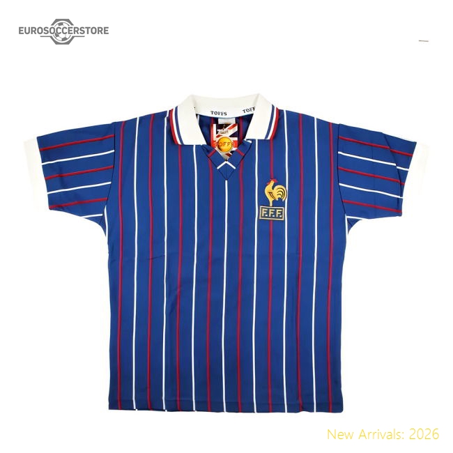 France Retro 1980s Home Football Shirt-Vantage Point Soccer