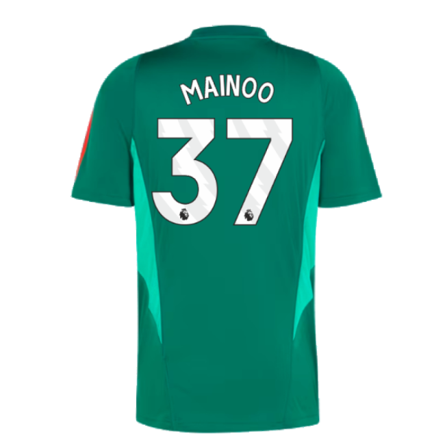 2023-2024 Man Utd Training Shirt (Green) (Mainoo 37)-Vantage Point Soccer