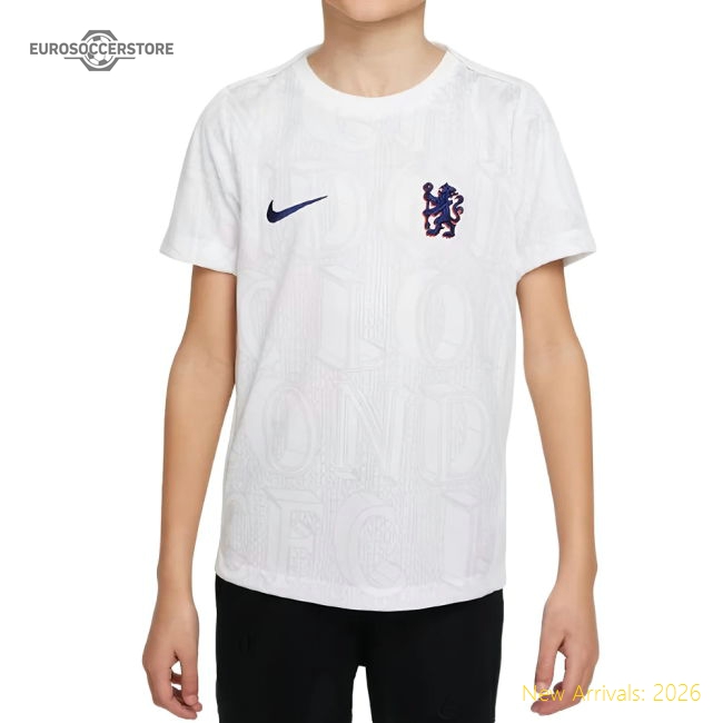 2025-2026 Chelsea Pre-Match Shirt (White) - Kids-Vantage Point Soccer