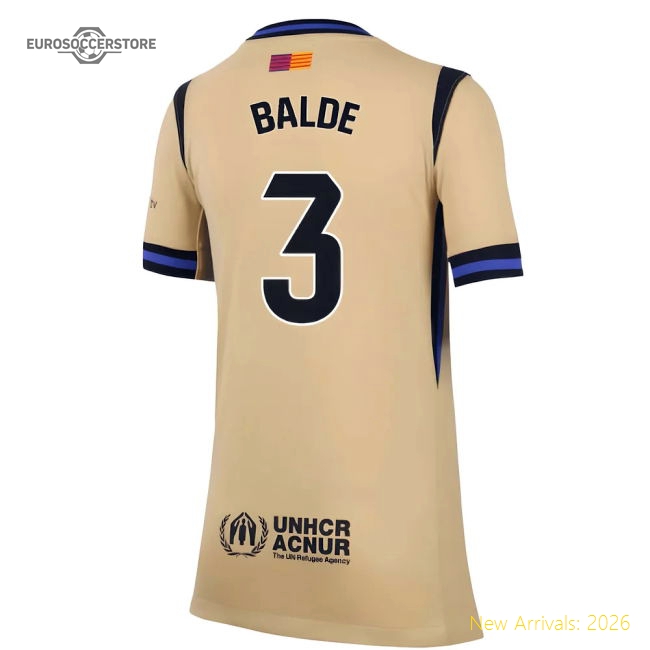 2025-2026 Barcelona Away Shirt (Kids) (Balde 3)-Vantage Point Soccer
