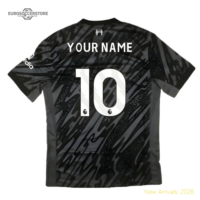 2024-2025 Liverpool Home Goalkeeper Shirt (Black) (Your Name)-Vantage Point Soccer