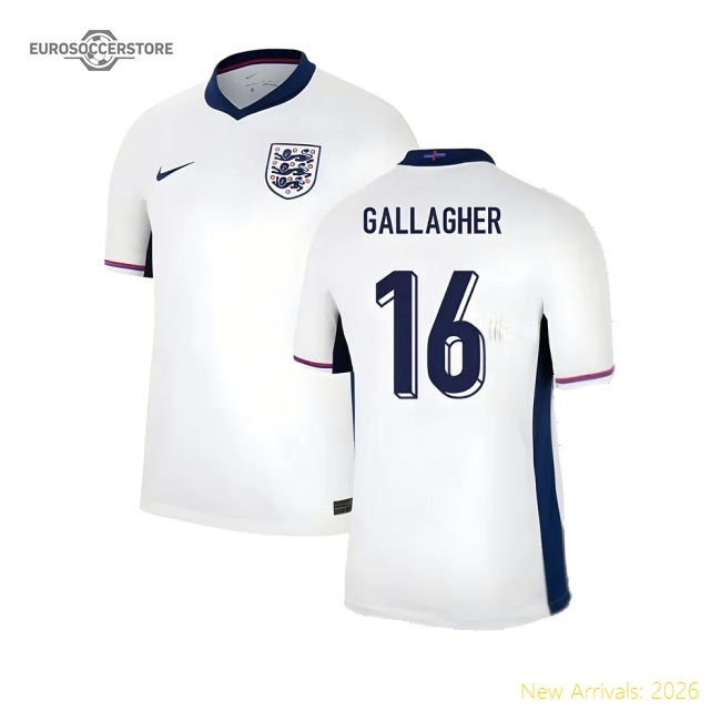 2024-2025 England Home Shirt (Gallagher 16)-Vantage Point Soccer