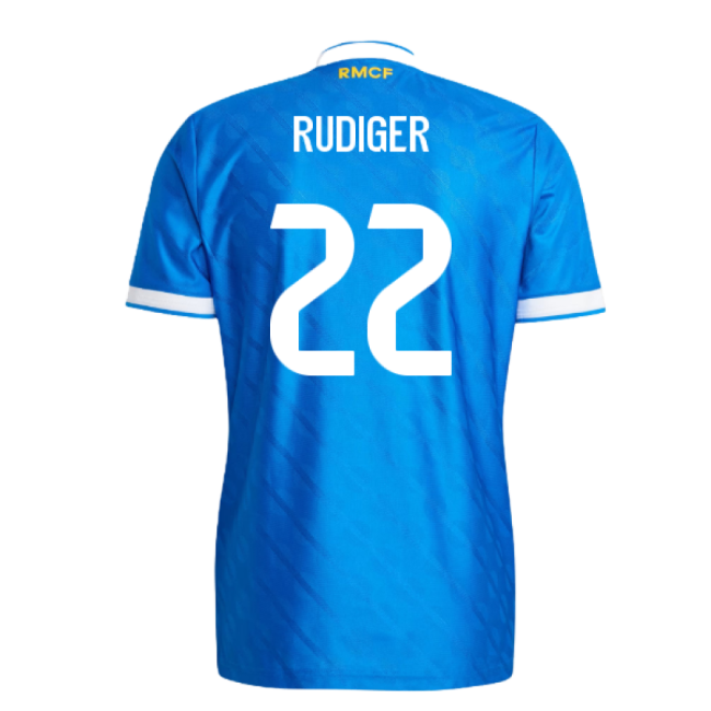 2025-2026 Real Madrid Authentic Third Shirt (Rudiger 22)-Vantage Point Soccer