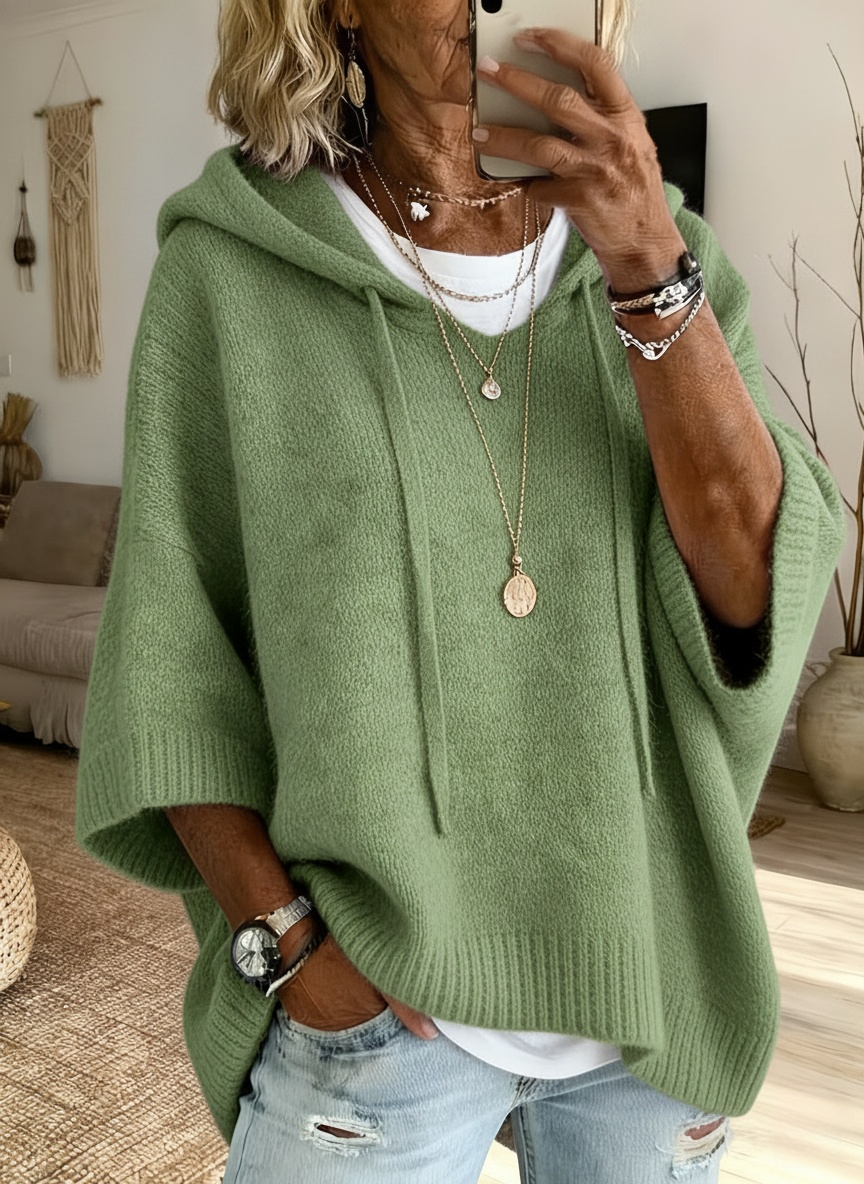 CLEARANCE SALE🔥Women's Knit Hooded Tunic Top