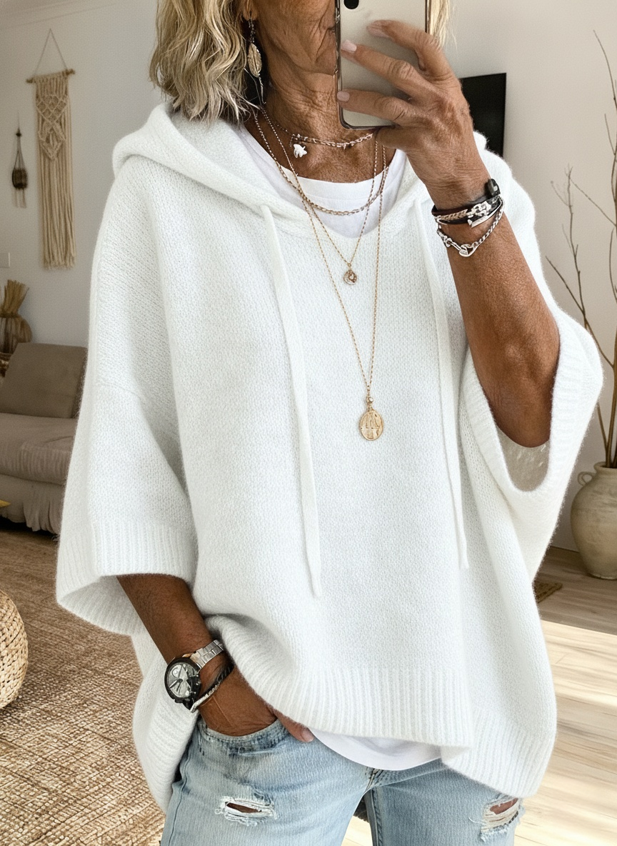 CLEARANCE SALE🔥Women's Knit Hooded Tunic Top