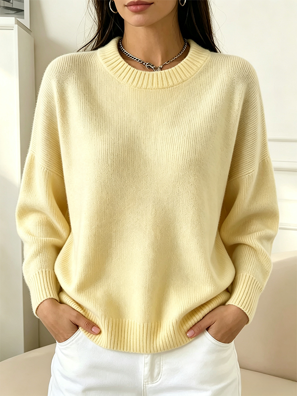 CLEARANCE SALE🔥Women's Classic Crew Neck Knit Sweater