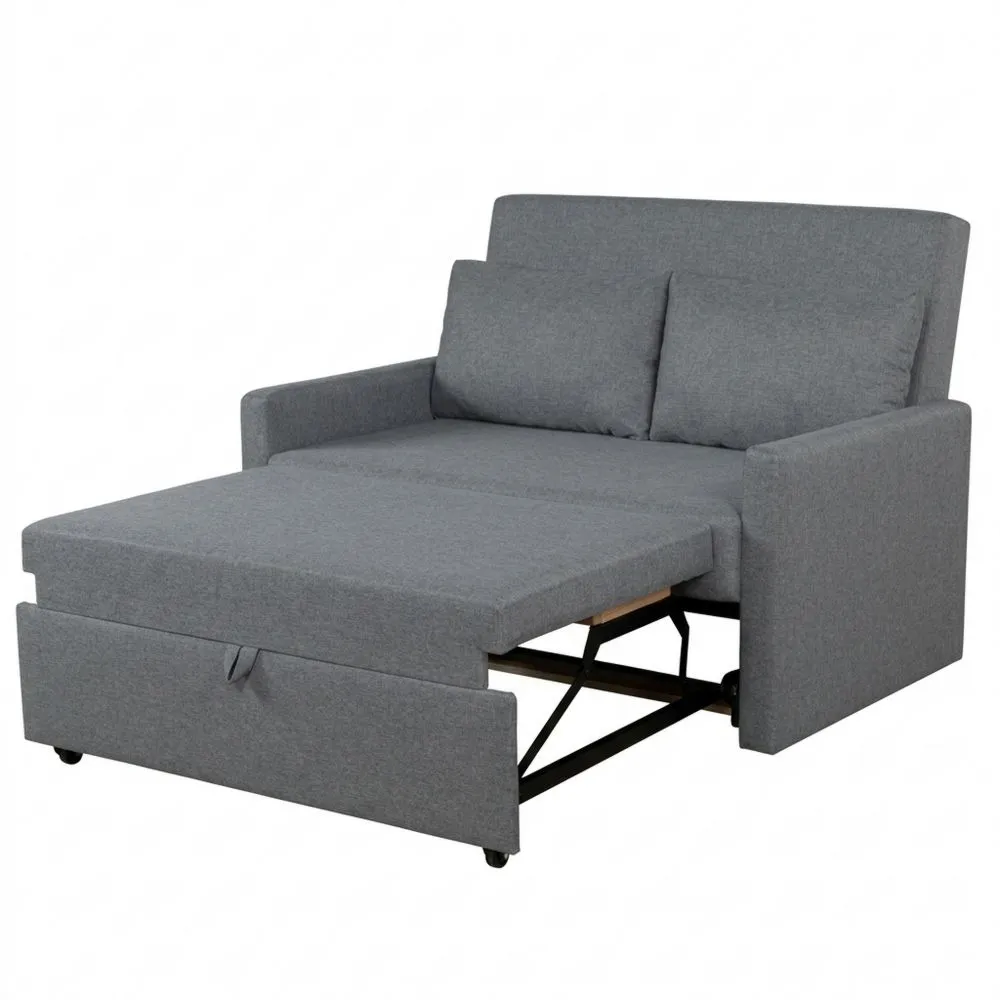 Sofá Cama para Dos Personas, Convertible y Plegable, 132 cm, Desmontable y Extensible, Máximo Confort, Moderno para Espacios Pequeños-Wohnlichter