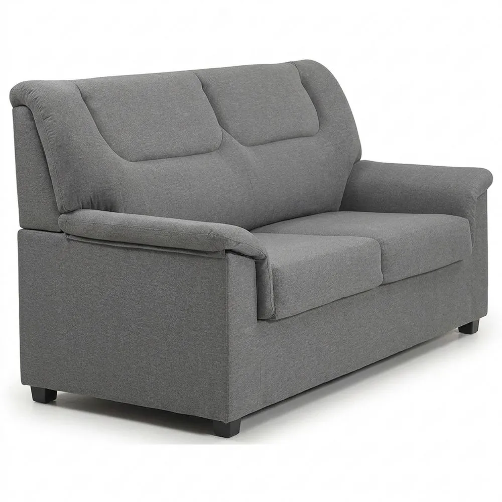 Sofá de 2 plazas para máximo confort y relax en gris-Wohnlichter