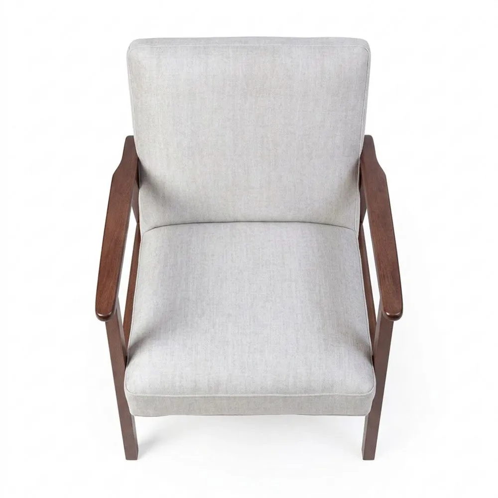 Silla de Estilo Nórdico Antimanchas de Madera de Haya para Salón-Wohnlichter