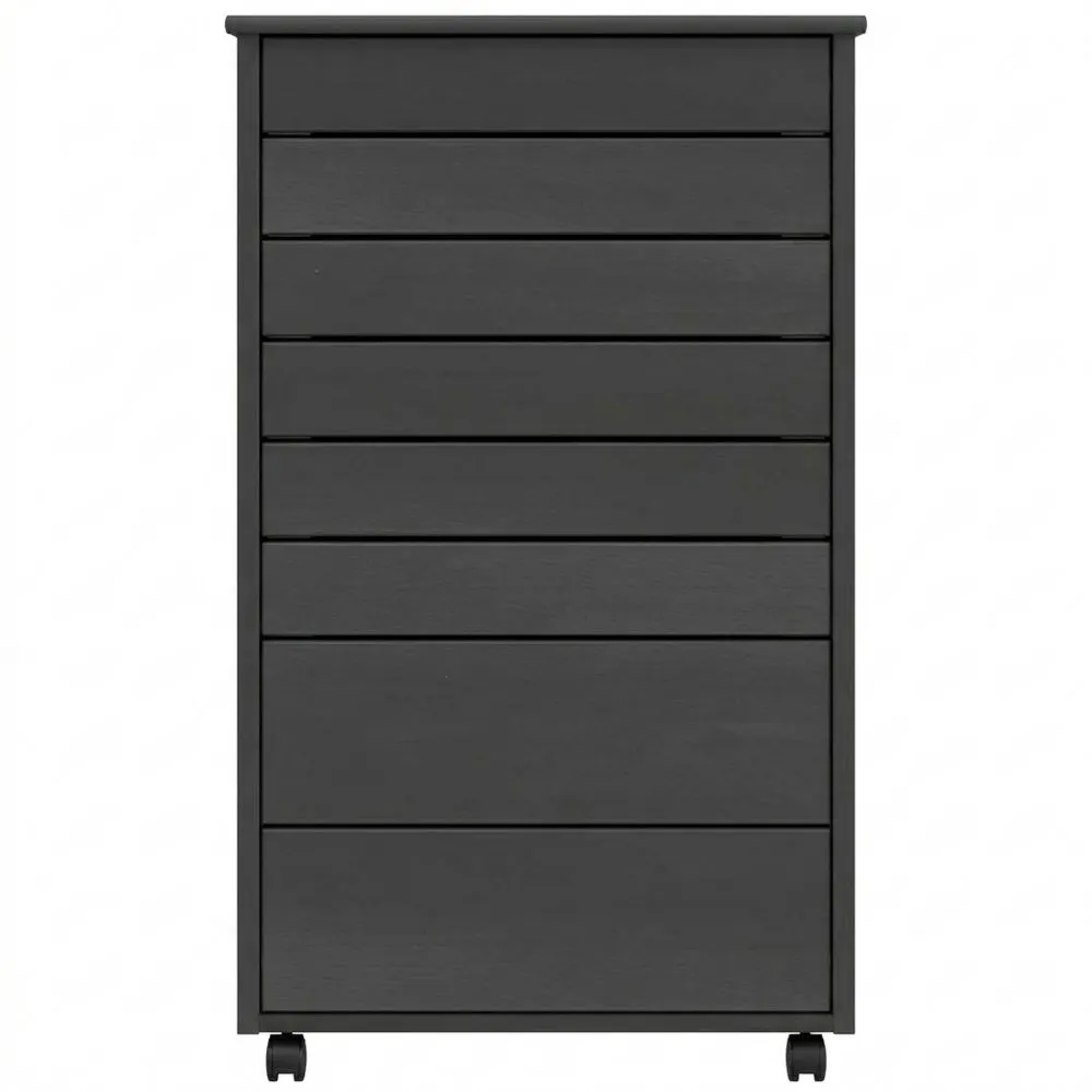 Cajonera de Madera de Pino Gris con Ruedas-Doucenestes