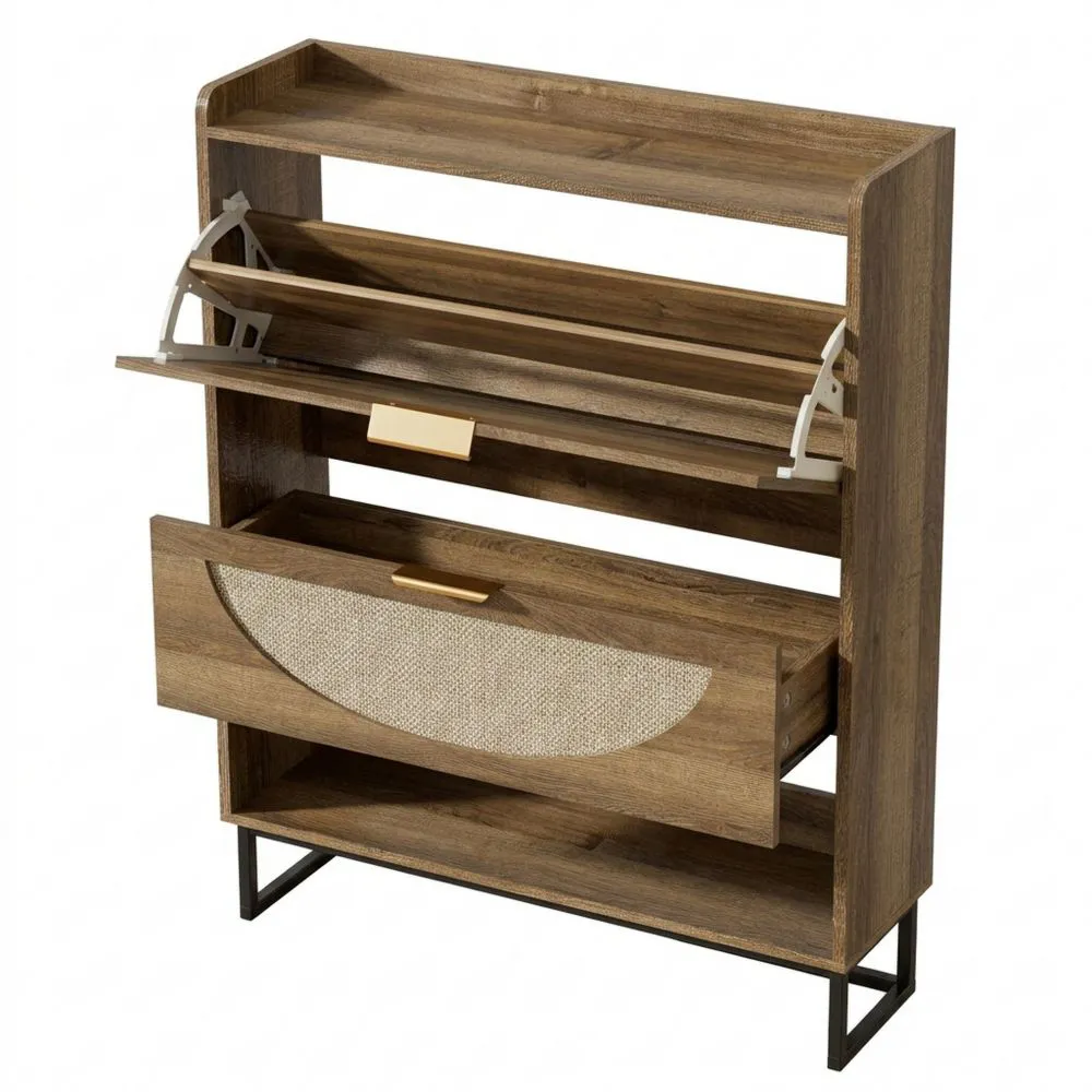 Armario Zapatero Estrecho con Estantes Ajustables-Doucenestes