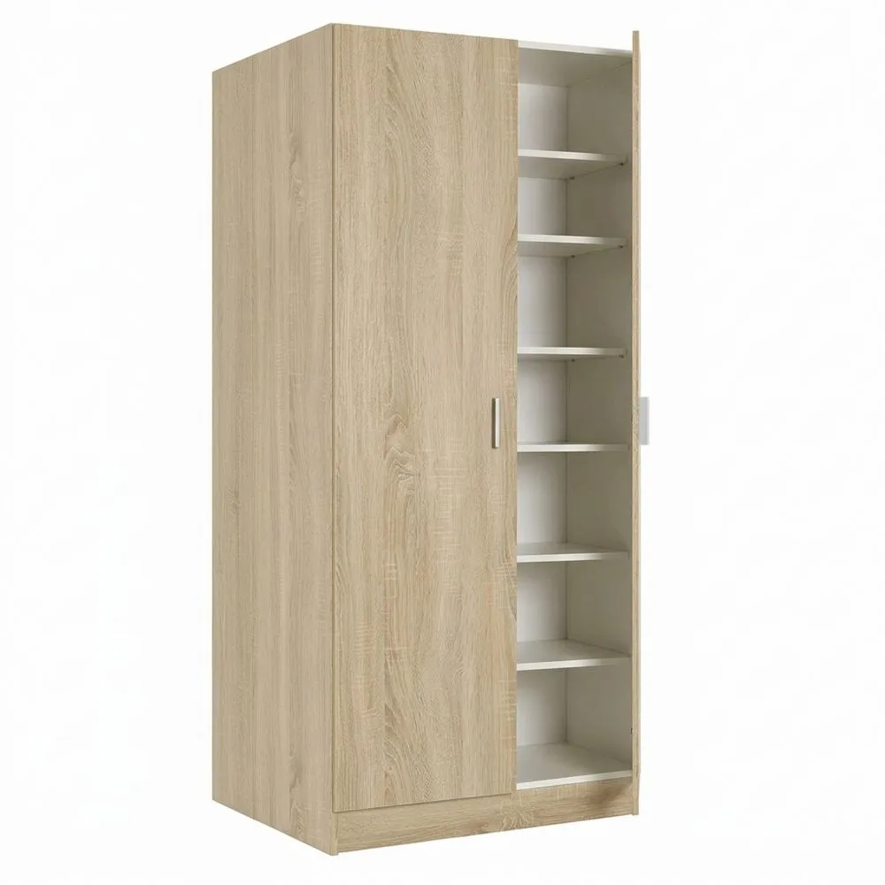 Zapatero Multifuncional para Hogar, Acabado en Roble Canadiense, Medidas: 59 cm x 180 cm x 37 cm-Doucenestes