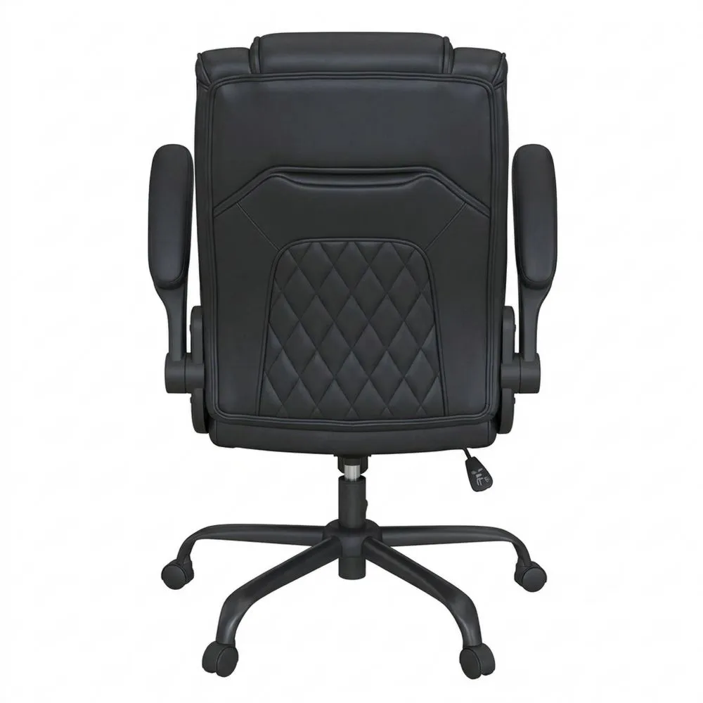Silla Ergonómica de Oficina con Soporte Lumbar, Altura Ajustable y Reposabrazos Abatibles-Traumblicks