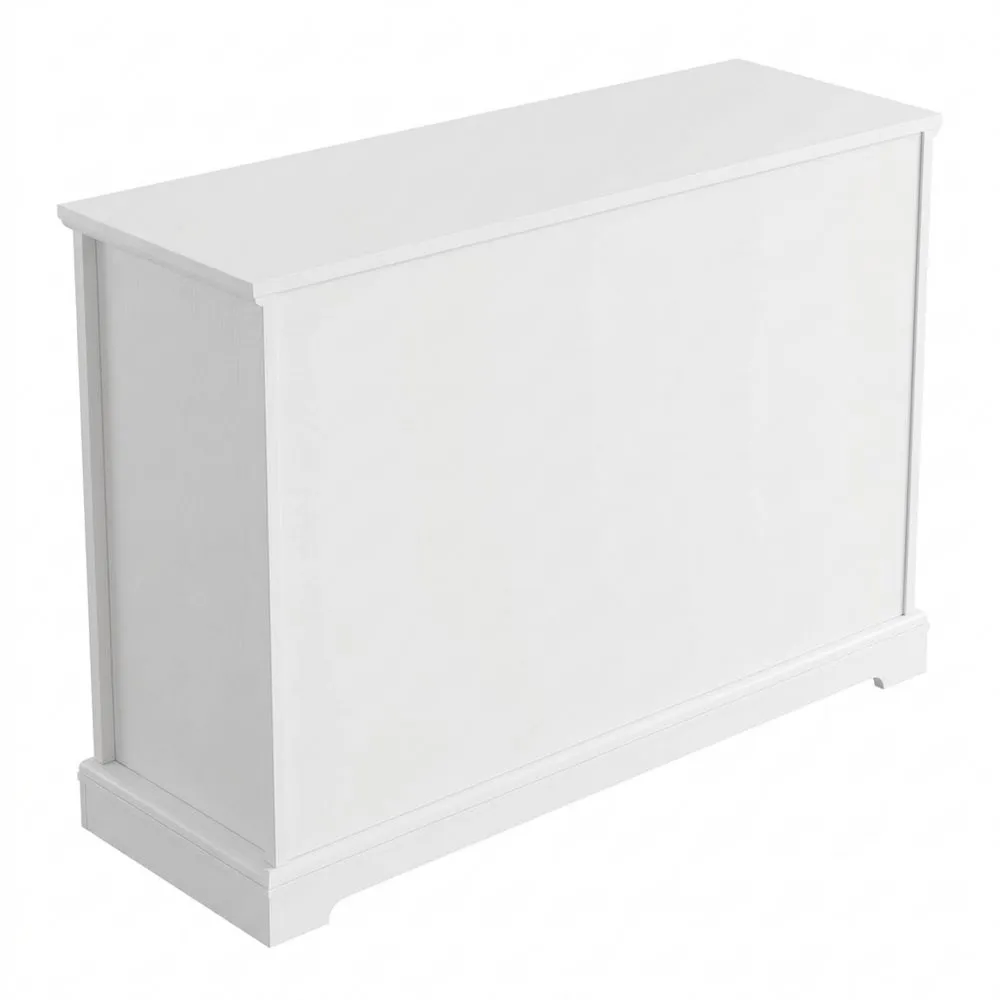 Cajonera Blanca de 6 Cajones, 120 cm de Ancho, Acabado Madera para Dormitorio y Salón-Traumblicks