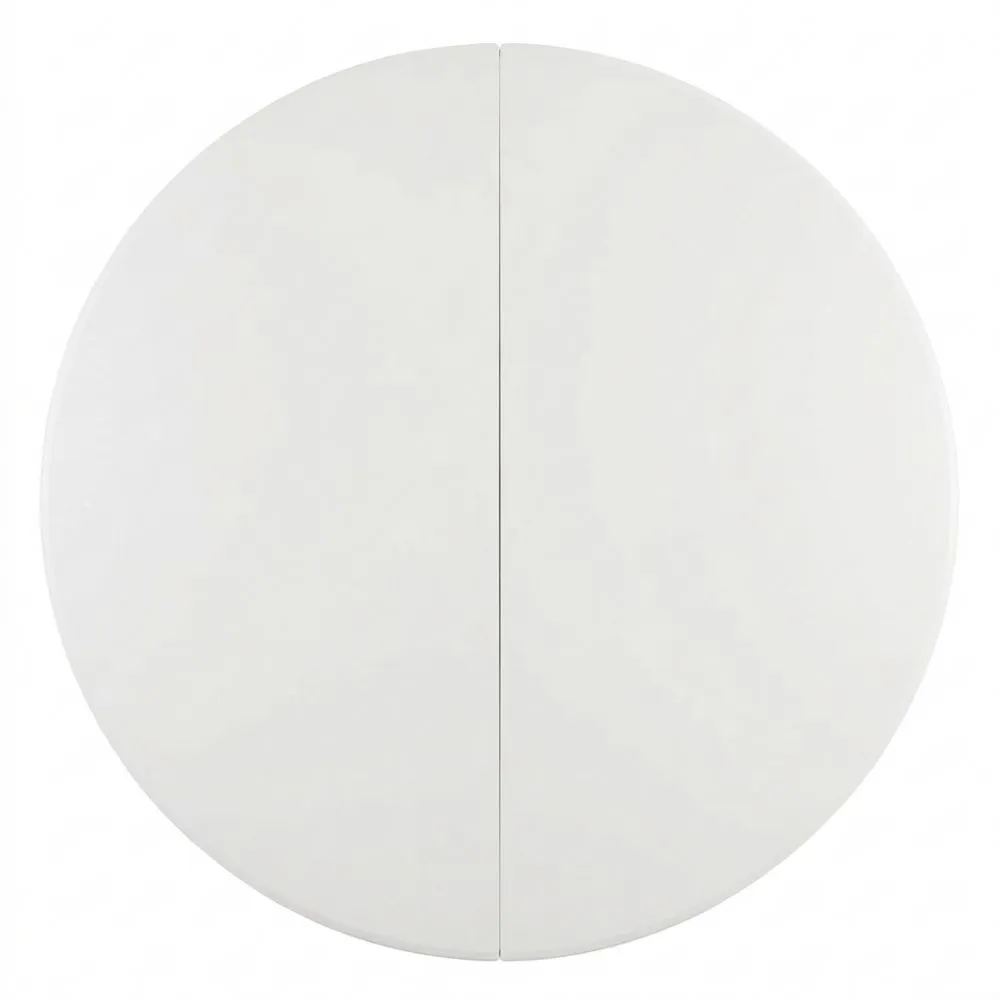 Mesa Redonda Plegable Efecto Granito Blanca 150x74cm-Traumblicks