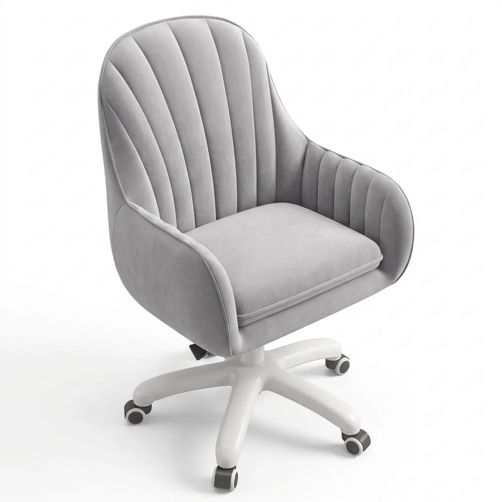 Silla de Oficina Ajustable y Cómoda, Moderna con Giro de 360°, Respaldo Medio, para Hogar y Oficina-Traumblicks