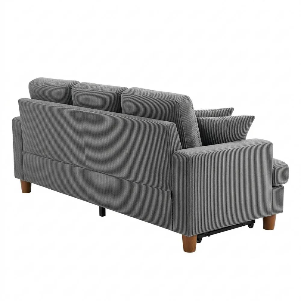 Sofá de 3 Plazas con Asiento Extra Profundo y Cojines Comodidad Moderna-Traumblicks