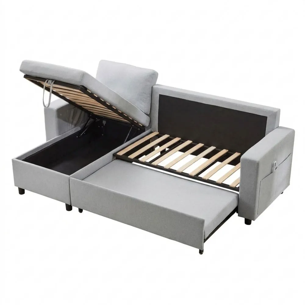 Sofá cama con función de dormir y espacio de almacenamiento-Traumblicks