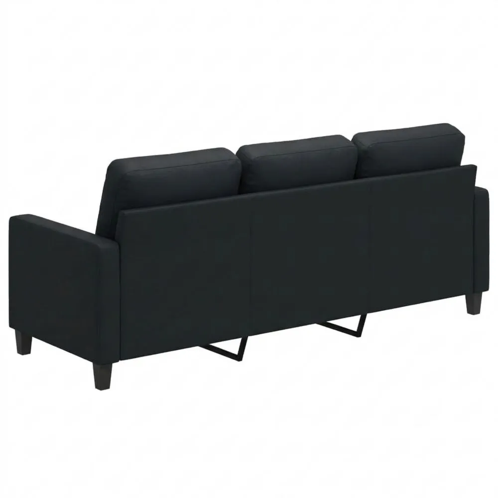 Sofá de 3 Plazas con Reposabrazos de Cuero Sintético