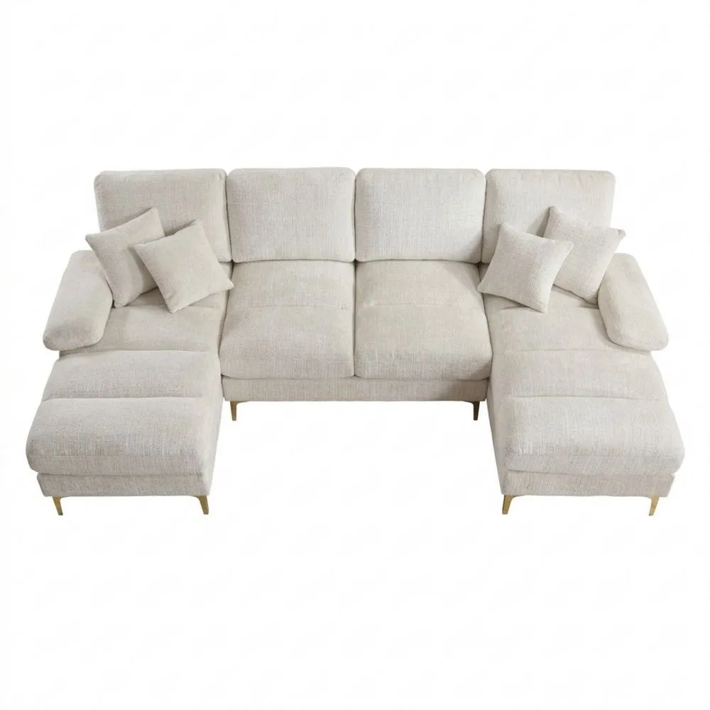 Sofá modular en forma de U para sala de estar con asiento reclinable