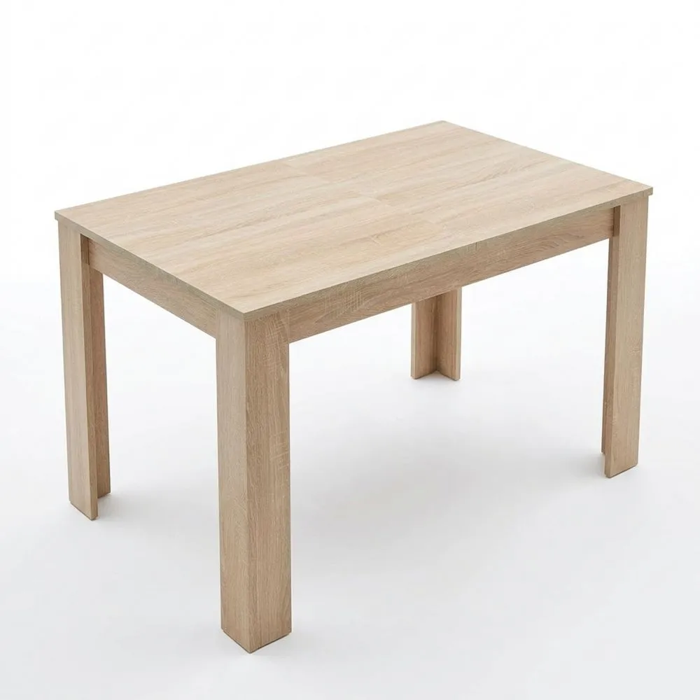 Mesa de comedor extensible para sala o cocina, acabado en roble canadiense, dimensiones: 140-190 cm (L) x 90 cm (W) x 78 cm (H)