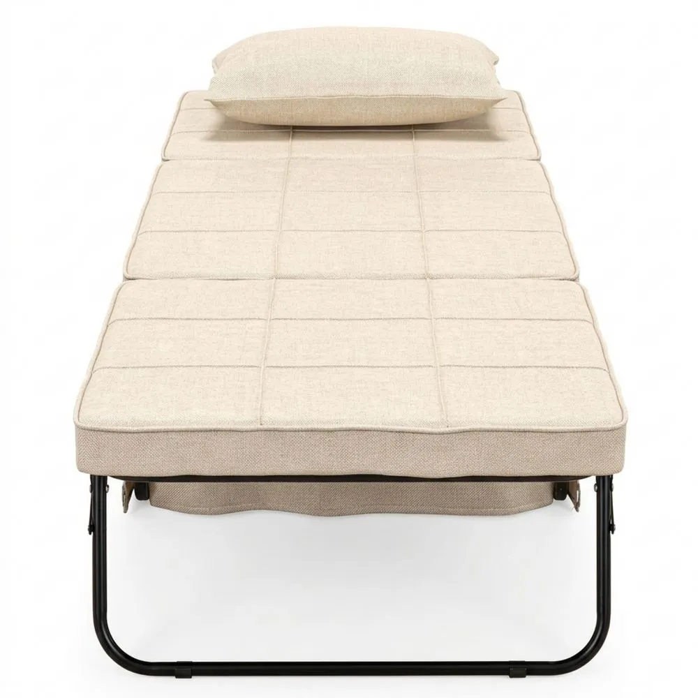 Sofá Cama Individual Multiusos con Respaldo Ajustable y Cojín