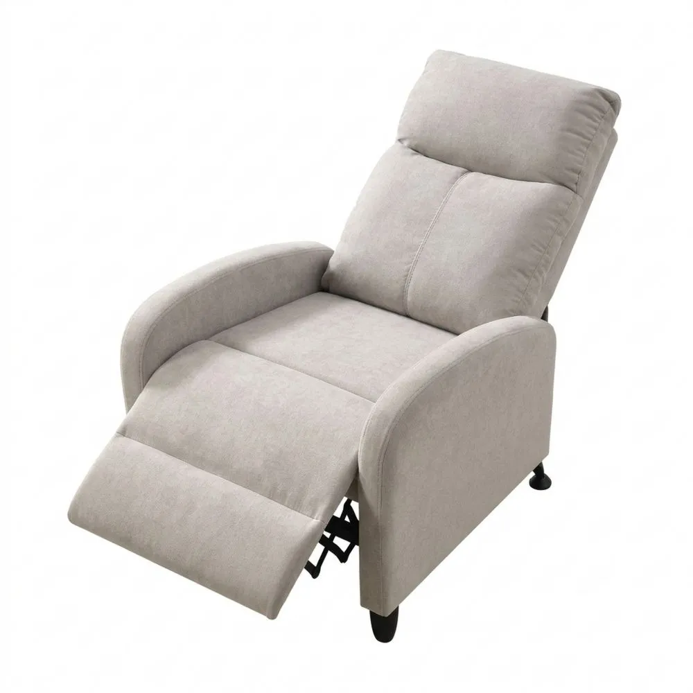 Sillón Relax Reclinable Elegante 102x60x92cm Asiento Cómodo Poliéster Marrón