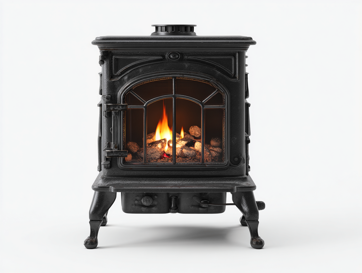 Cheminée électrique autoportante en métal 58x42x72 cm - noir - style classique pour salon-Mimiihouse