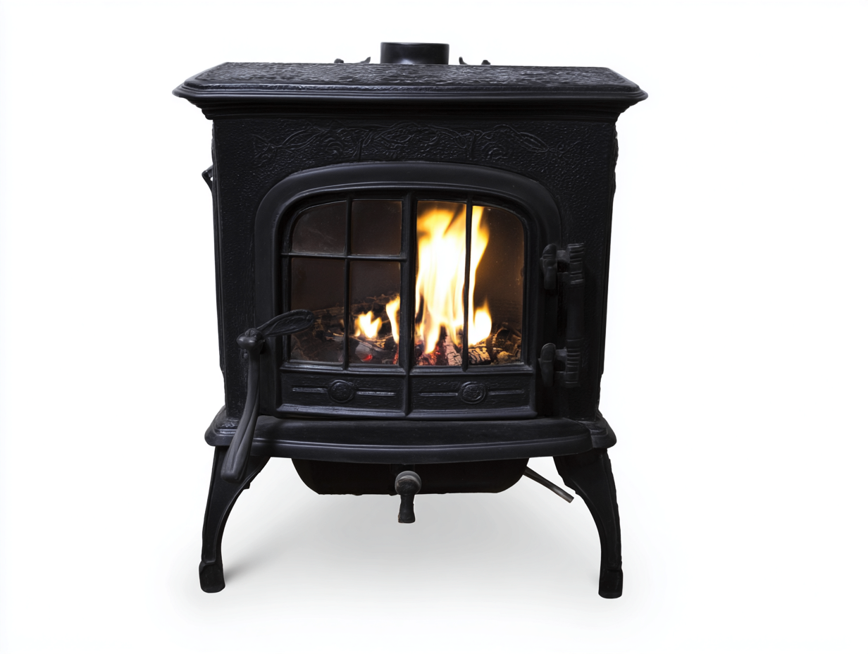 Cheminée électrique sur pied style traditionnel 55x45x65 cm - Noir - Effet flamme décoratif-Mimiihouse