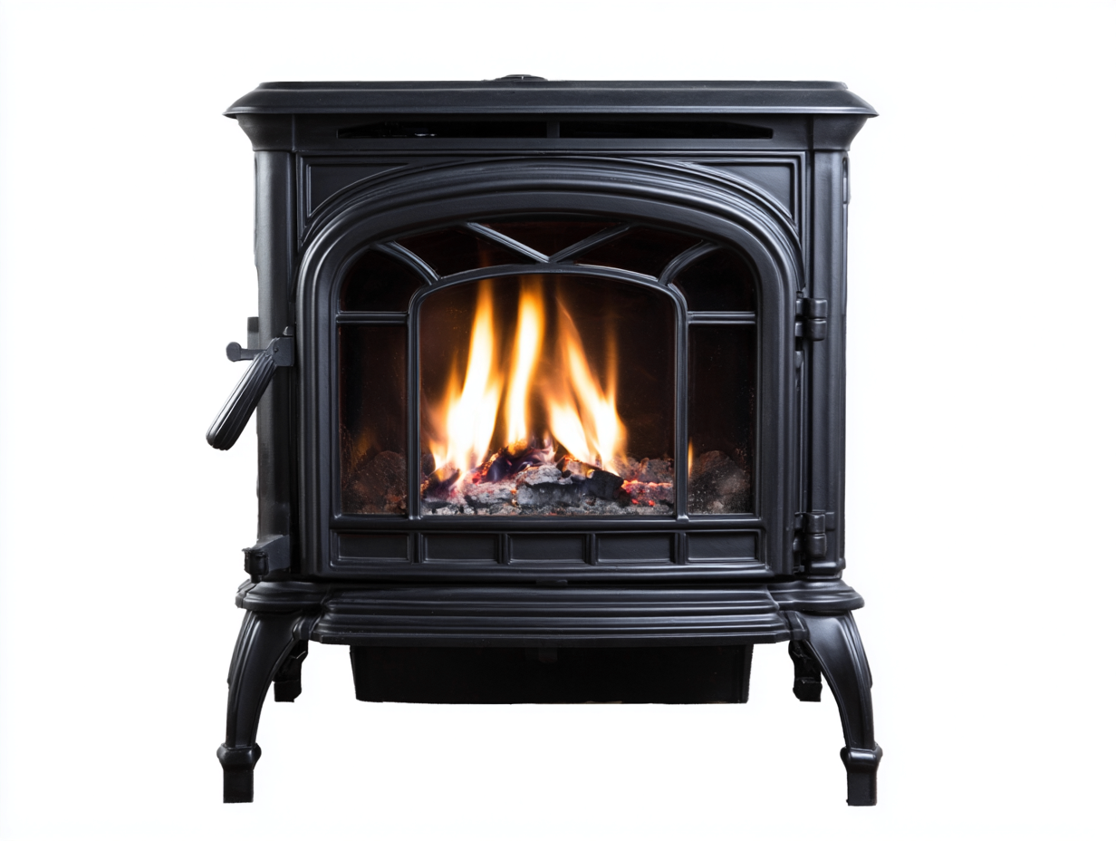 Cheminée électrique en métal 75x40x65 cm - noir - style classique-Mimiihouse