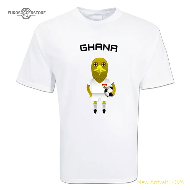 Ghana Mascot Soccer T-shirt-The Soccer Shirt Hub