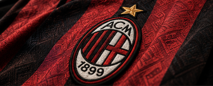 A macro-lens photograph focusing intensely on the intricate embroidery and heavy knit texture of a vintage premium club patch or national kit crest.