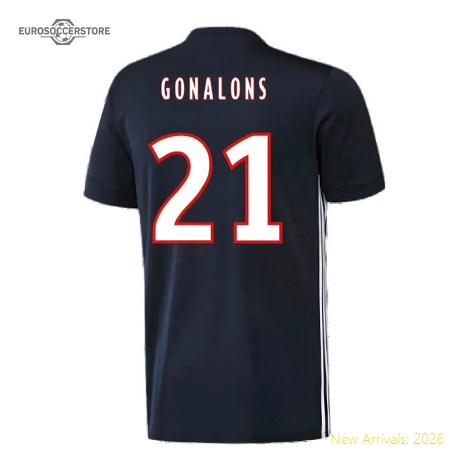 Lyon 2017-18 Away Shirt ((Excellent) L) (Gonalons 21)-The Soccer Shirt Hub