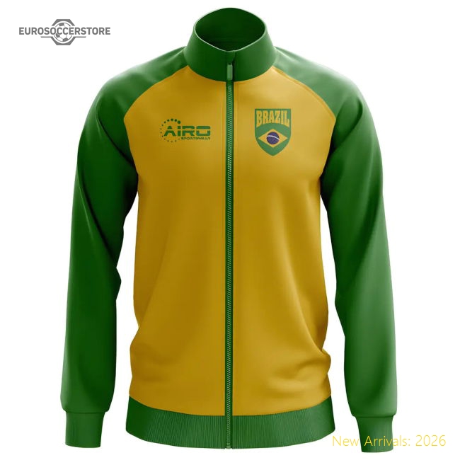 (yellow) Concept Football Track Jacket Brazil Vintage Soccer Jersey-ProGoal Kits