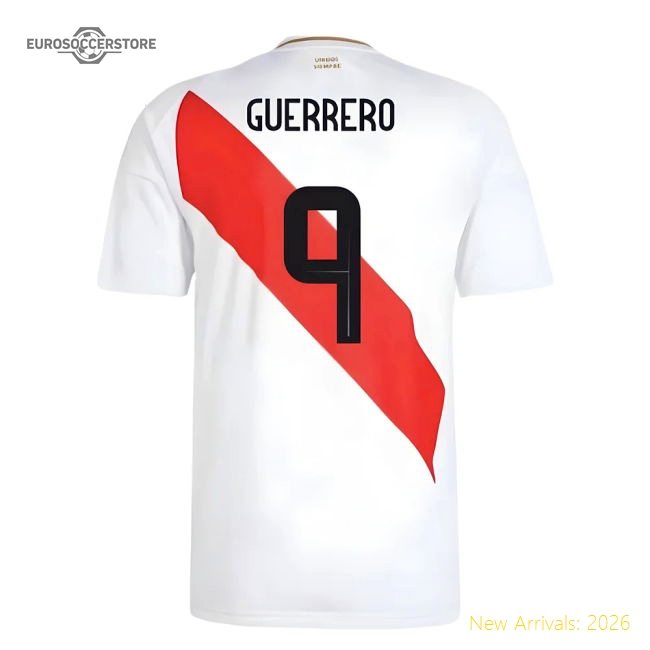 2024-2025 Peru Home Shirt (Guerrero 9)-The Soccer Shirt Hub