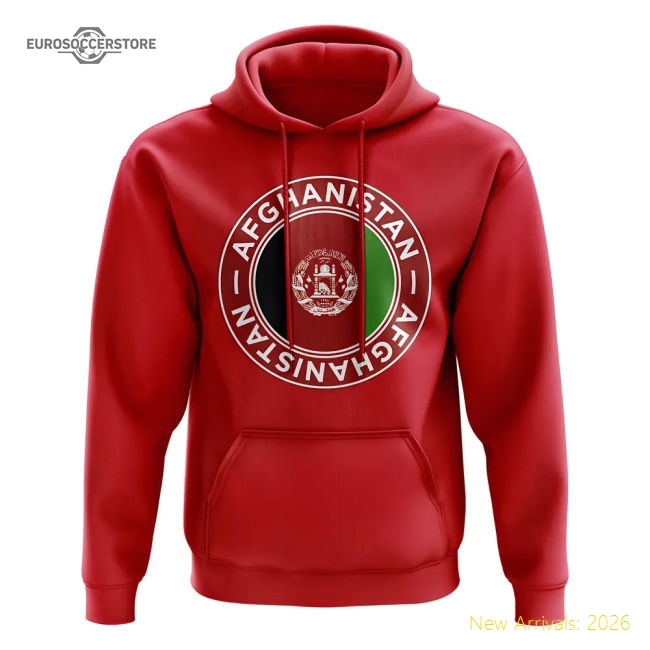 Football Badge Hoodie (red) Afghanistan Retro Fan Version Football Kit-ProGoal Kits