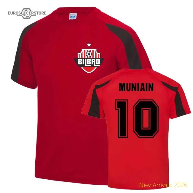 Iker Muniain Bilbao Sports Training Jersey (Red-Black).-The Soccer Shirt Hub
