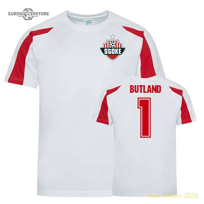 Jack Butland Stoke City Sports Training Jersey (White)-The Soccer Shirt Hub