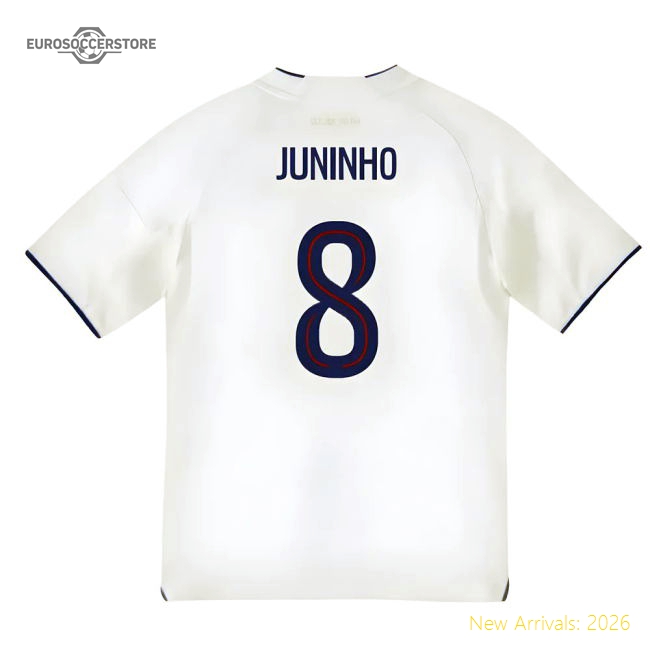 2025-2026 Olympique Lyon Home Shirt (Kids) (Juninho 8)-The Soccer Shirt Hub