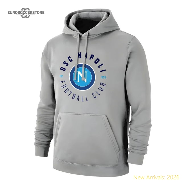 Napoli \'Circle\' footer with hood - Grey-The Soccer Shirt Hub